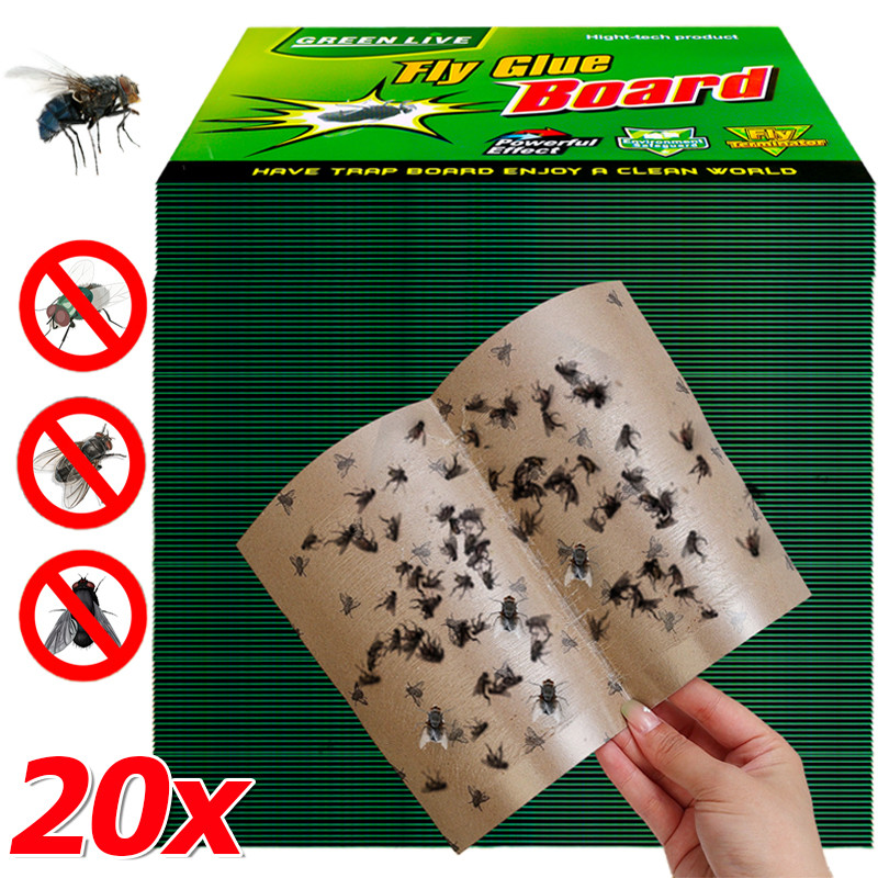 Powerful Fly Sticky Board - Non-Toxic High-Viscosity Fly Catcher - Home ...