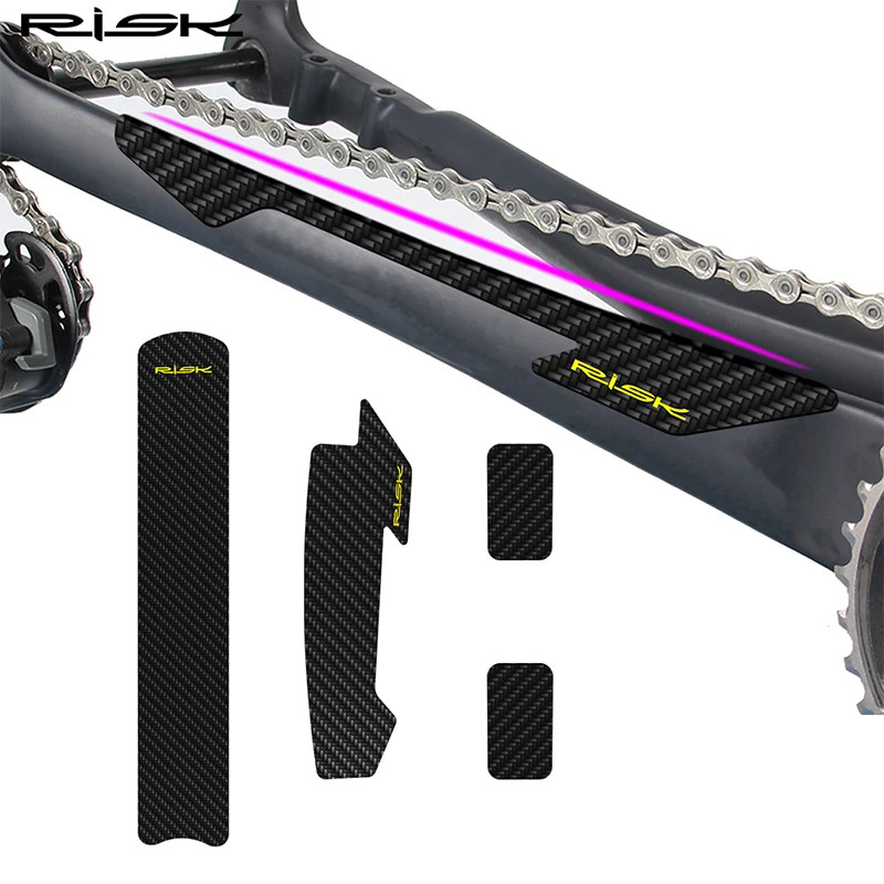 RISK Bicycle Chain Protective Stickers MTB Bike Frame Anti-scratch Road ...