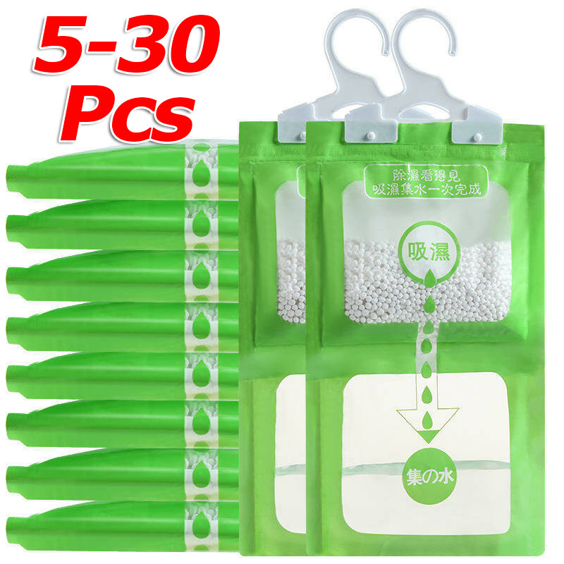 5-30Pcs Moisture Proof Absorption Bags / Anti-Mold Wardrobe Humidity ...