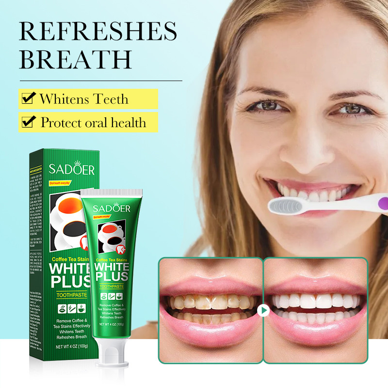 SADOER Teeth Whitening Toothpastes White Plus Toothpaste Remove Tooth ...
