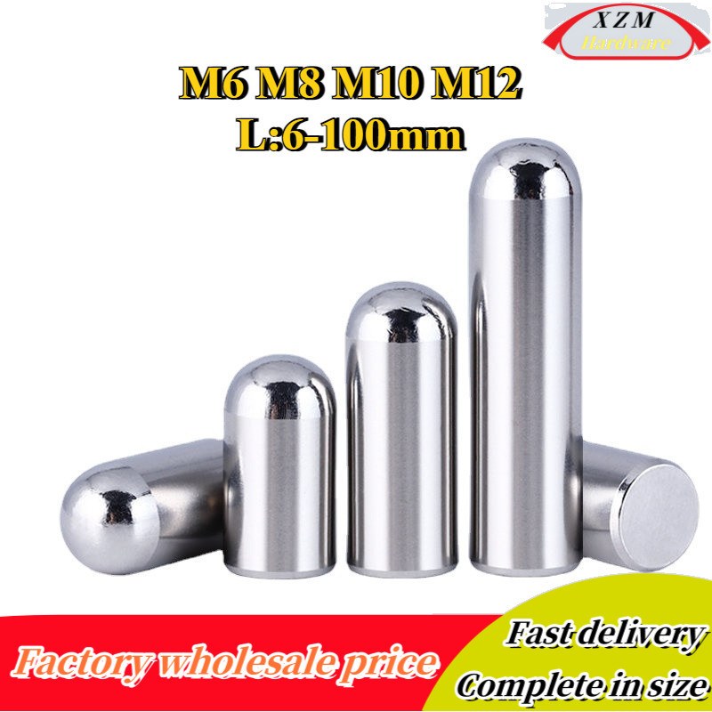 M6/m8/m10 M12 304 Stainless Steel Cylindrical Pin Round Head ...