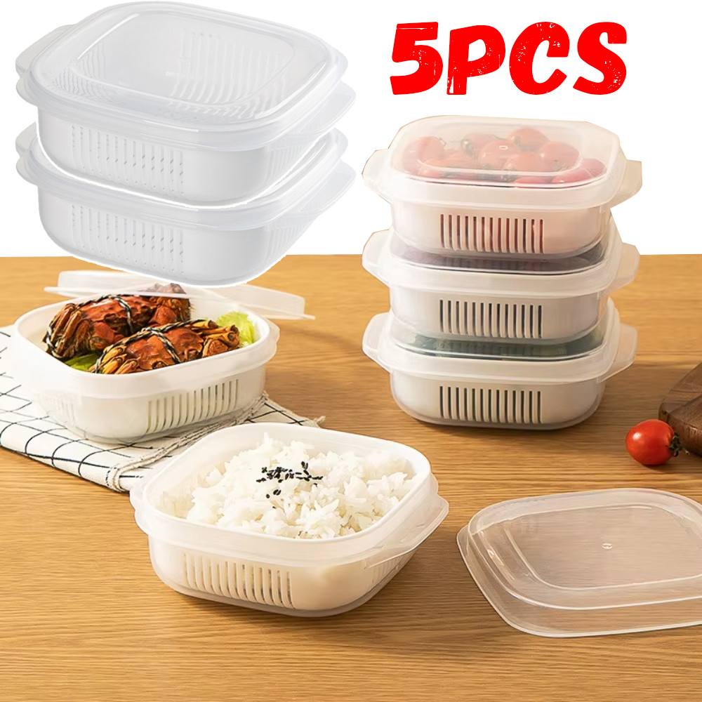 Split-Design Rice Container with Heat-Resistant Handles, Frozen Heated ...