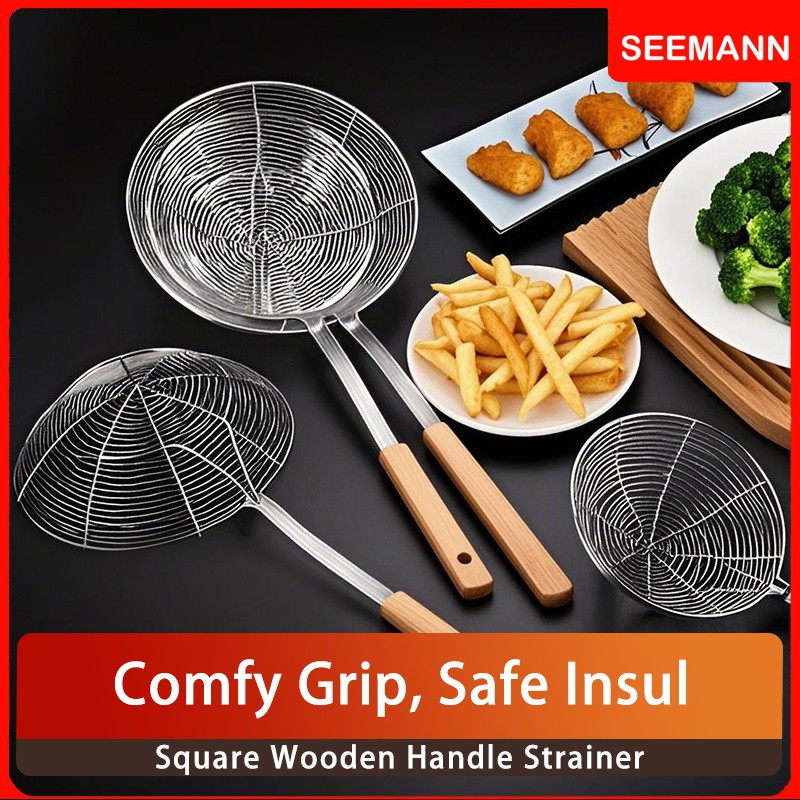uxcell Kitchen Utensil Stainless Steel Mesh Strainer Ladle