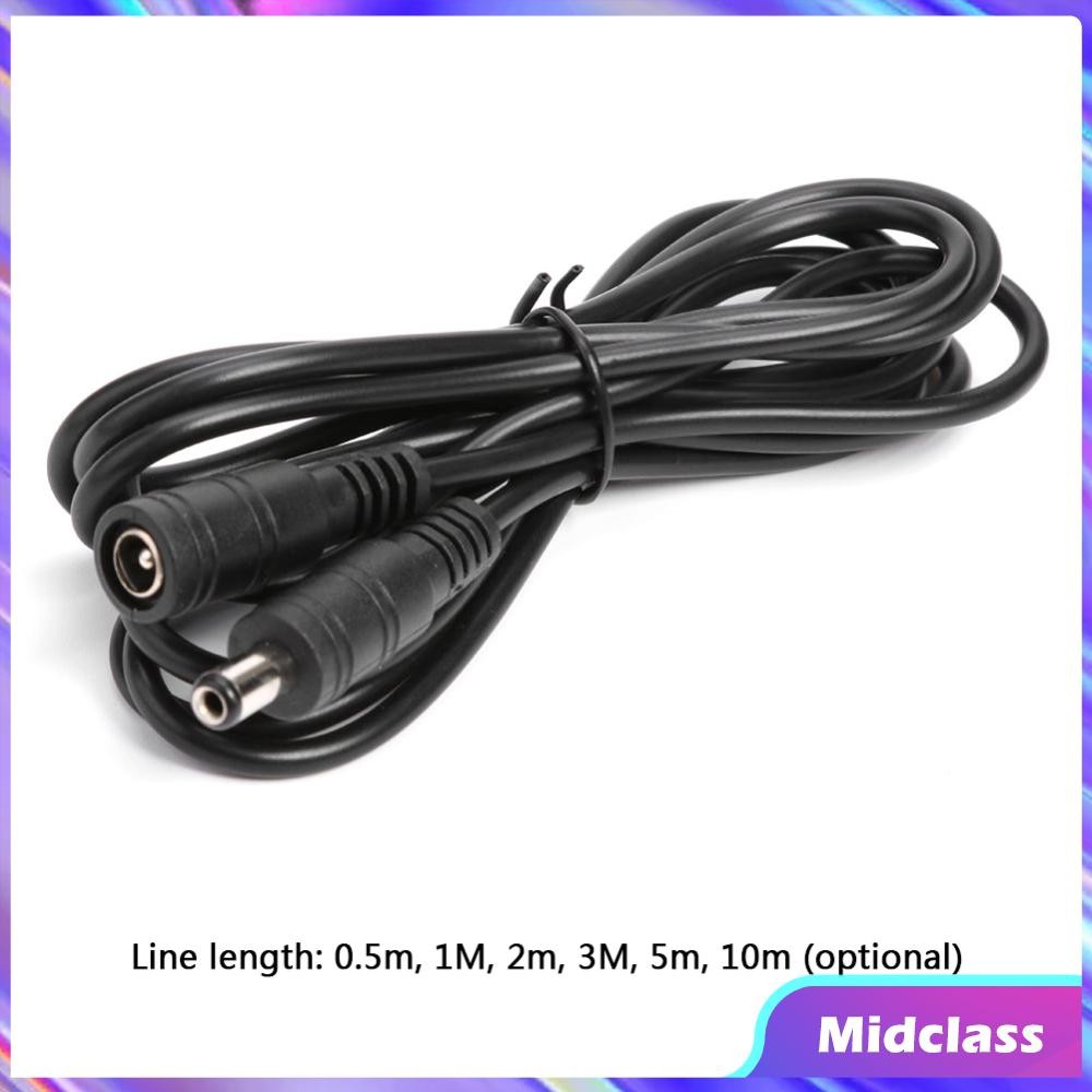 DC 5.5x2.1mm Male Female Power Extension Cable for CCTV Camera LED ...