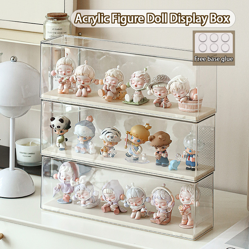 Acrylic Doll Collectible Display Case Transparent Popmart Toy Storage ...