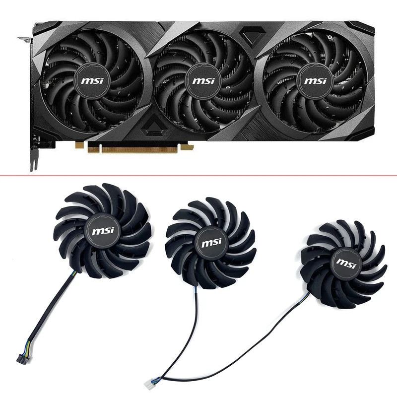 NEW 85MM 4PIN 12V 0.40A PLD09210S12HH RTX 3080 GPU Fan For MSI RTX 3070 ...