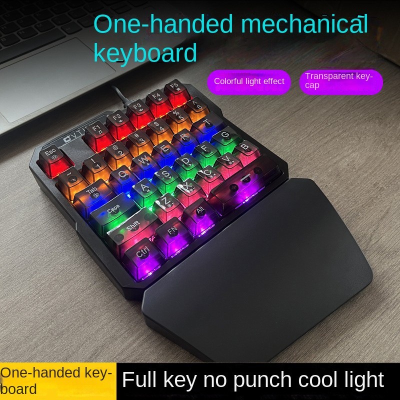 One-Handed Game Mechanical Keyboard Left-Handed Small Keyboard Mobile ...