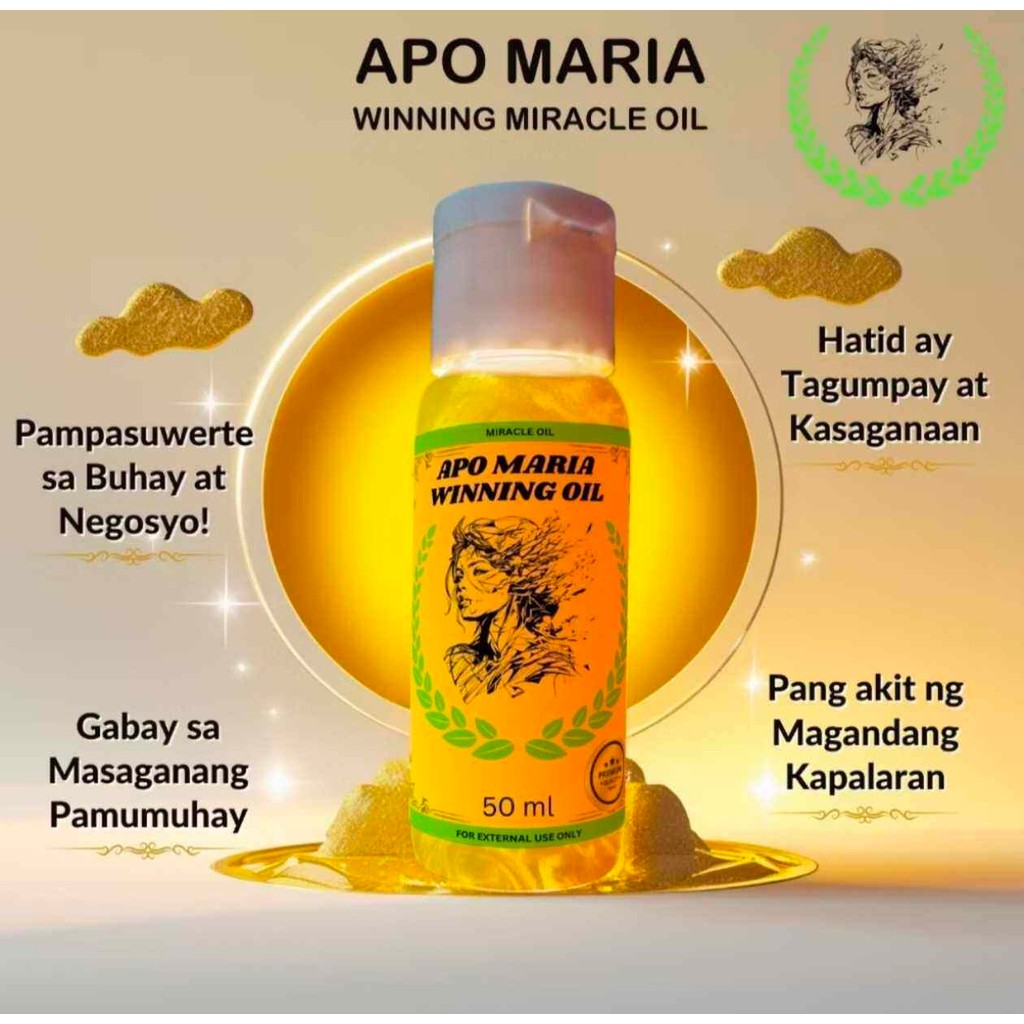 APO MARIA Winning Miracle Oil |50ml | Shopee Philippines