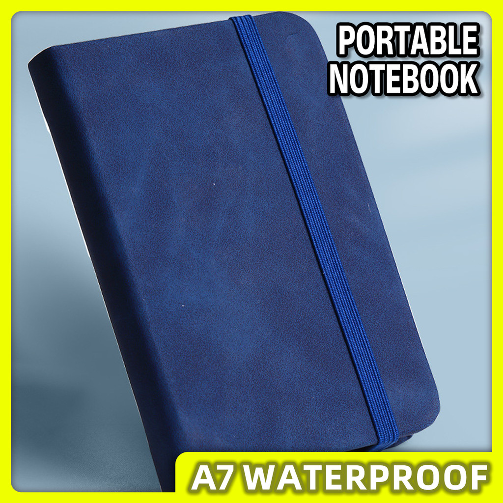A7 100 Sheets Mini Leather Notebook Diary Book Notebook School Supplies ...