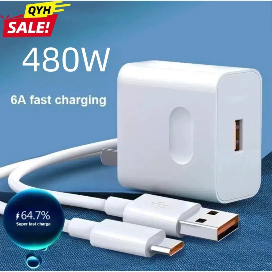 480W Max Super Fast SET Charger Fast Quick Wall Charger with 6A Type C ...