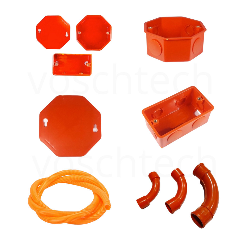 Orange PVC Junction Box and cover, Utility Box for Electrical, Hose ...