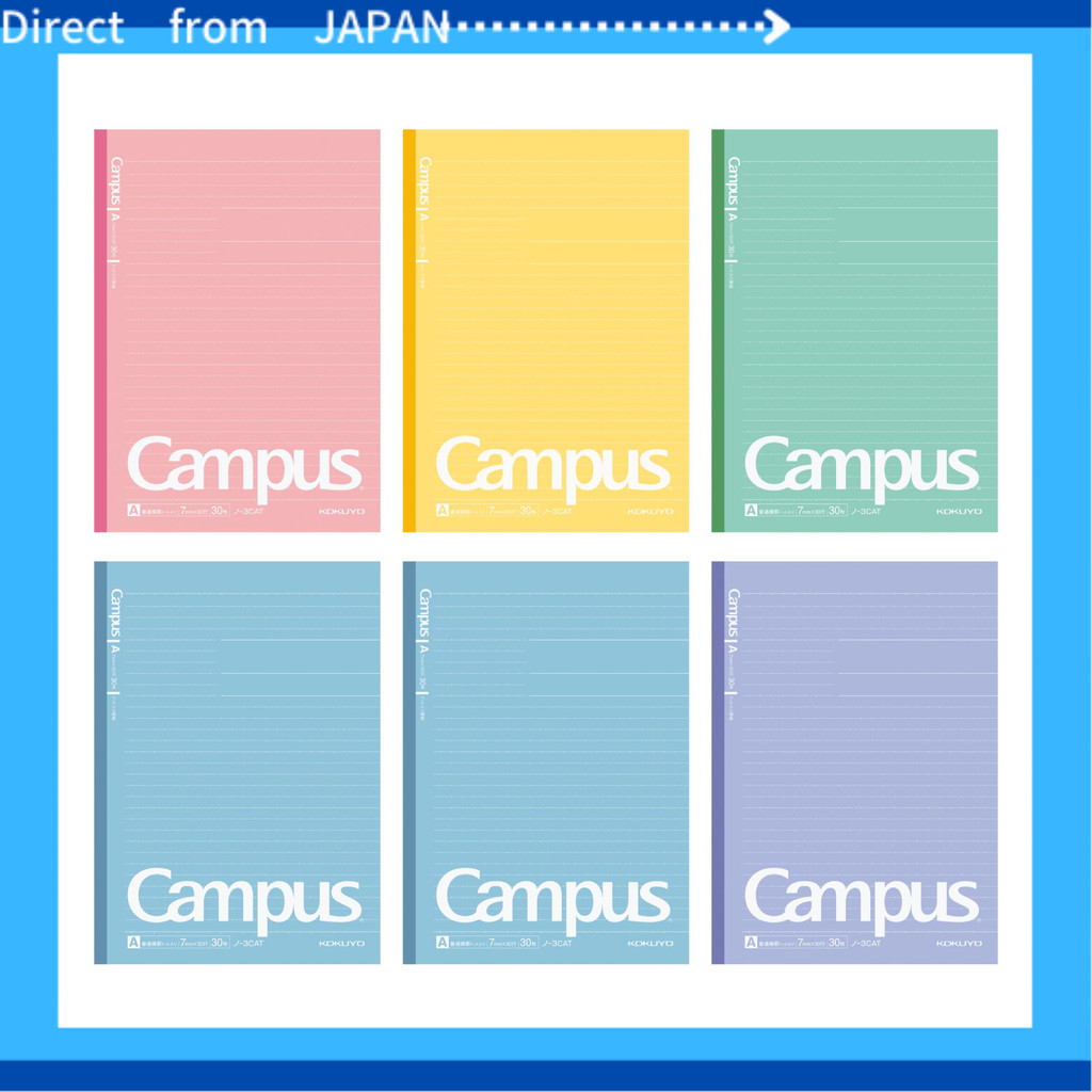 KOKUYO Note Campus Note B5 Dotted A-lined 5 colors 6-book pack AM ...