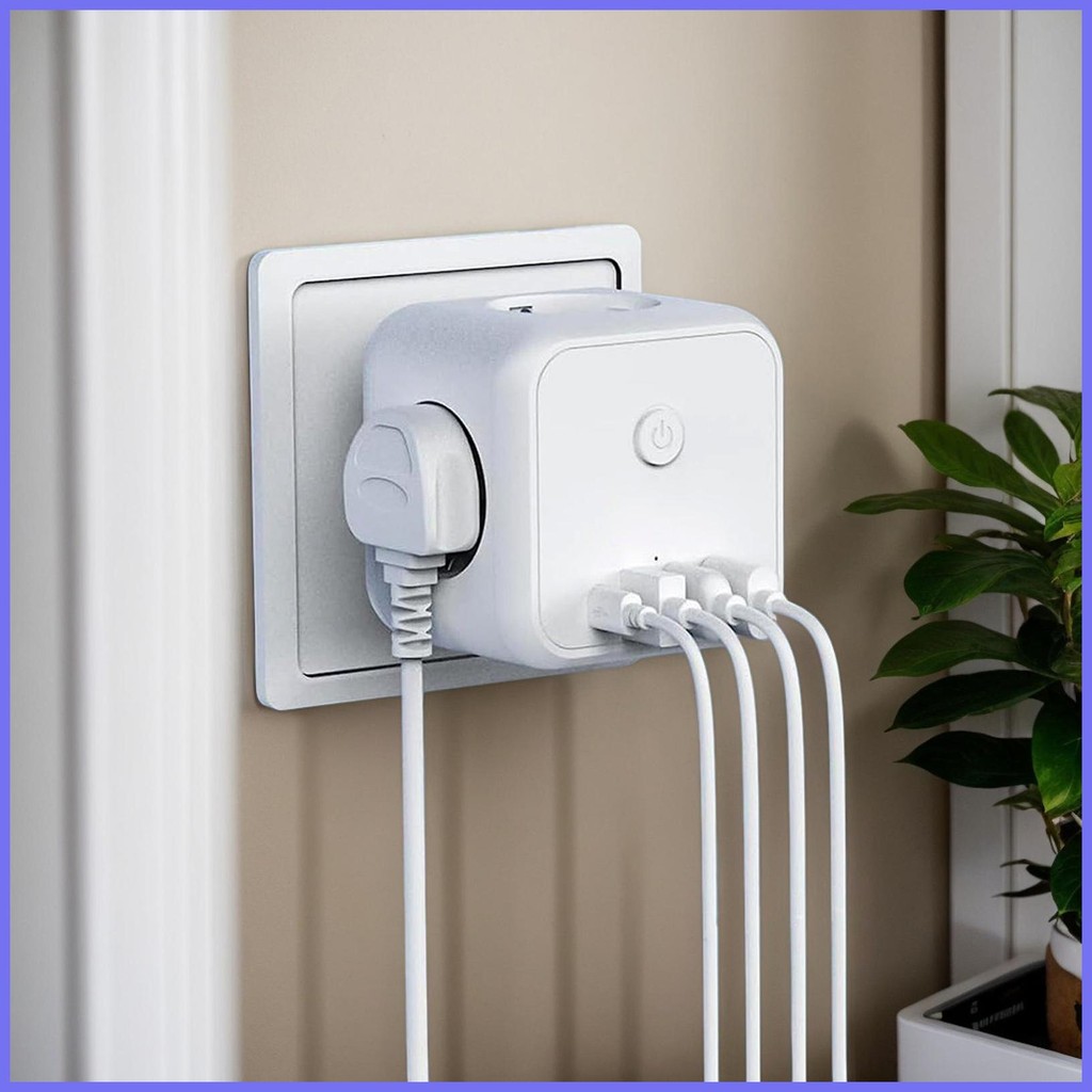 Outlet Adapters 3 USB Ports Multiple Expander 3 AC Overcurrent ...