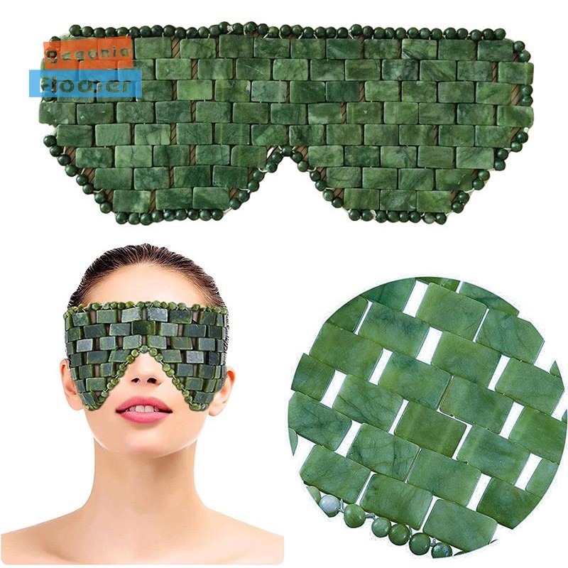 Begonia Flower Reusable Natural Carbonatite Eye Mask Massager Jade ...
