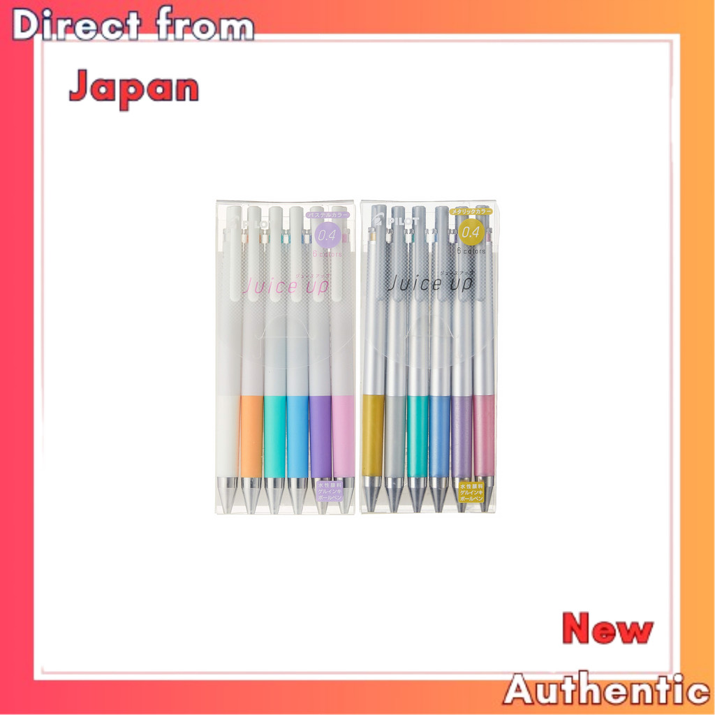 Pilot Gel Ballpoint Pen Juice Up 0.4 Pastel Colors 6 Colors LJP120S4 ...