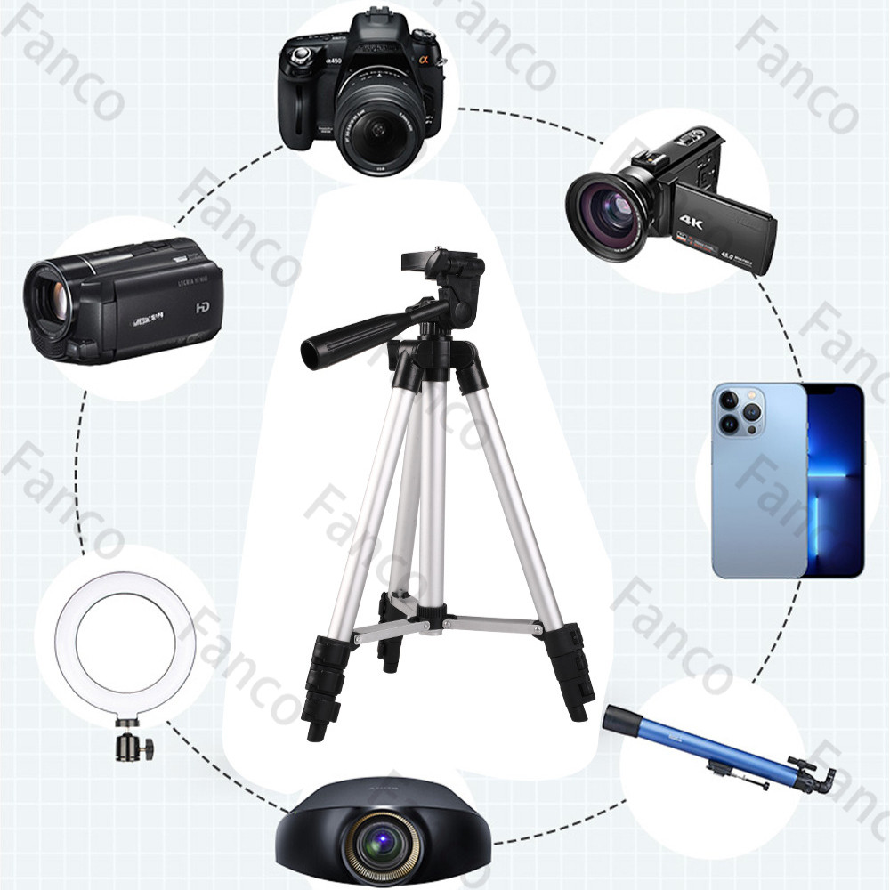 Fanco Cameras Tripod, Phone Tripod,Portable Tripod with Remote for iPhone  DSLR Cameras and GoPro