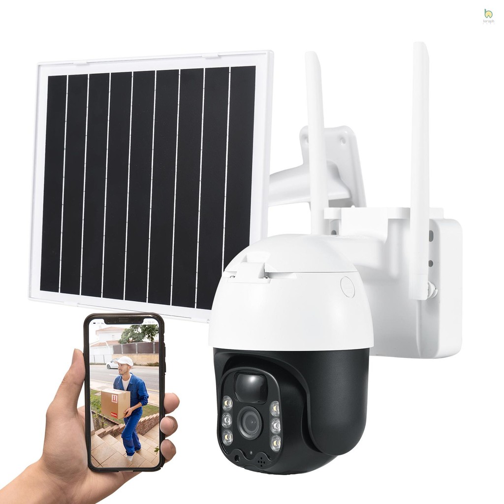 Two-way Audio Motion Camera Wall Mount Solar Powered Wireless Monitor ...