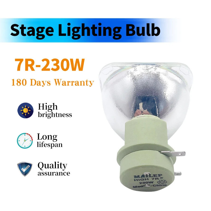 7R 230W Metal Halide Lamp For Moving Beam Lights - Replacement For SIRIUS HRI230W, 2000hrs Life