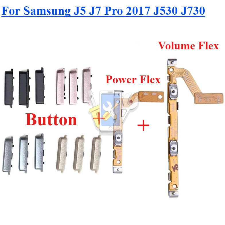 For Samsung J530 J730 J5 J7 Pro 2017 Power Volume Switch Side Up and ...