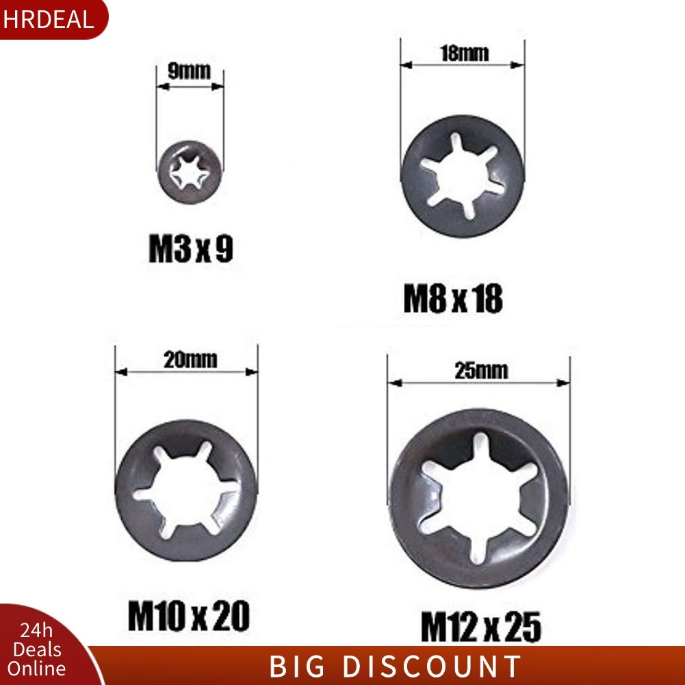 DEAL| Push On Locking Washers Starlock Clips Kit Fastener Retainer For ...