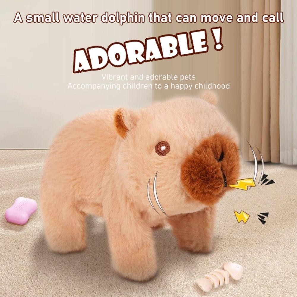 DAPHNE Electric Capybara Toy, Rechargeable Mouth Moving Capybara ...