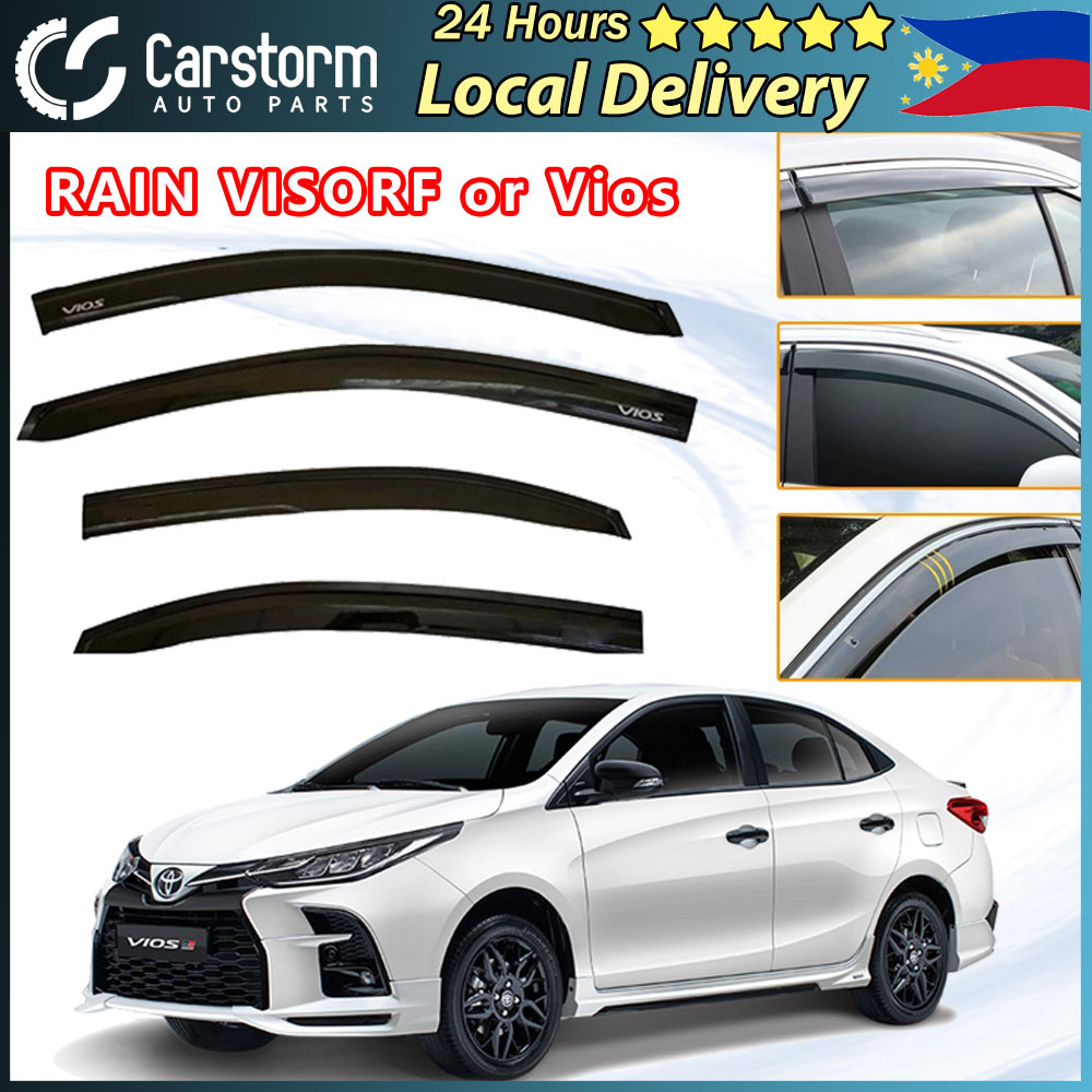 Carstorm 4PCS Car Window Visor Vent Shade Deflector Rain For Rain Visor ...