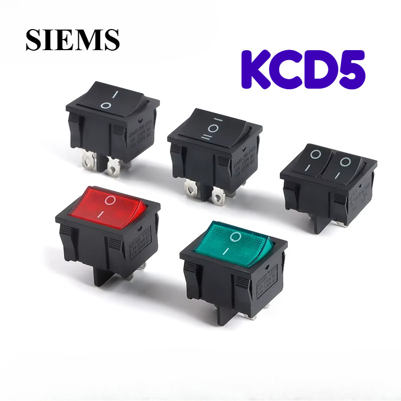 KCD5 Rocker Switch 21x24mm 6A 250VAC 4 Pin 6Pin/2 Position 3 Position ...