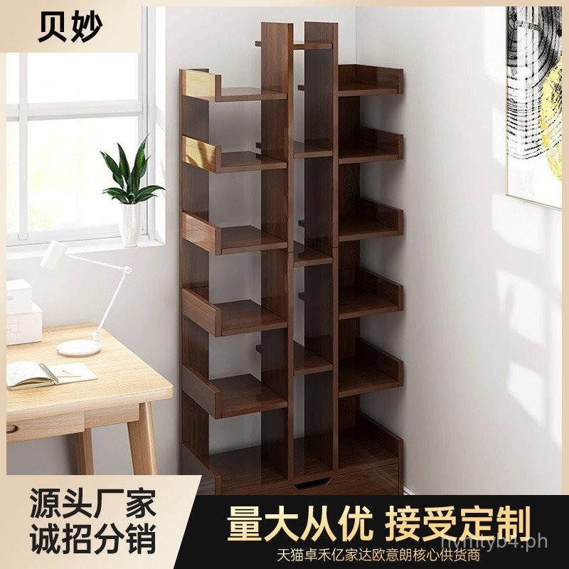 Bedroom Desk Simple Floor Storage Rack Bookshelf Multi-Layer Locker ...