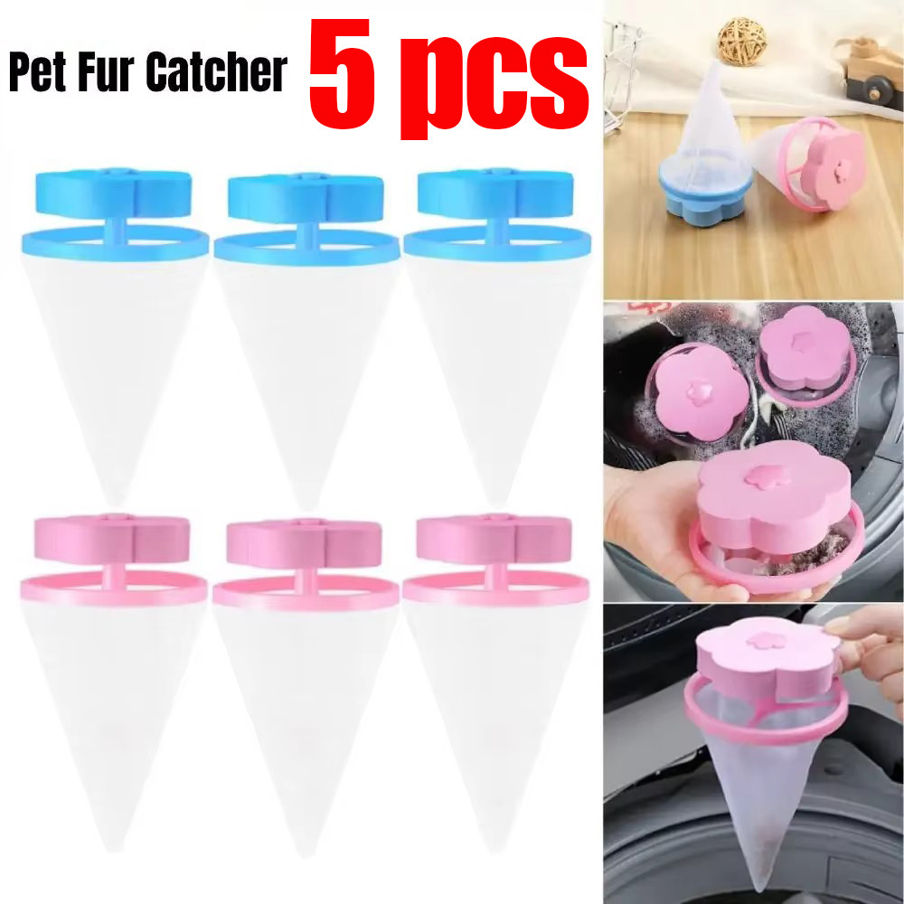 Washing Machine Hair Filter Bag - Floating Lint Hair Catcher - Remove ...