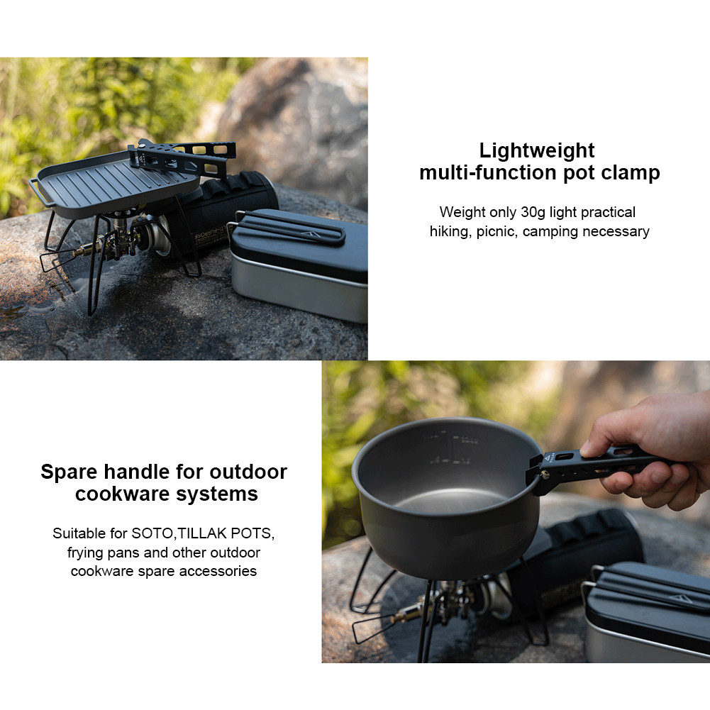 Anti-Scald Pot Pan Bowl Gripper Hot Barbecue Cookware Clip for Outdoor ...
