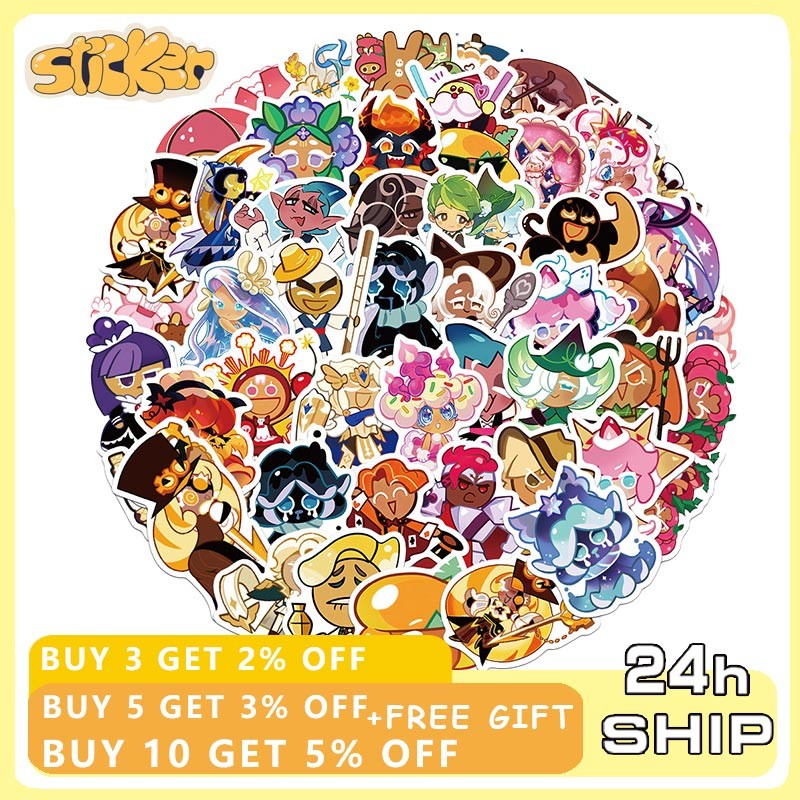 50PCS Game Cookie Run Kingdom Stickers DIY Diary Laptop Luggage ...