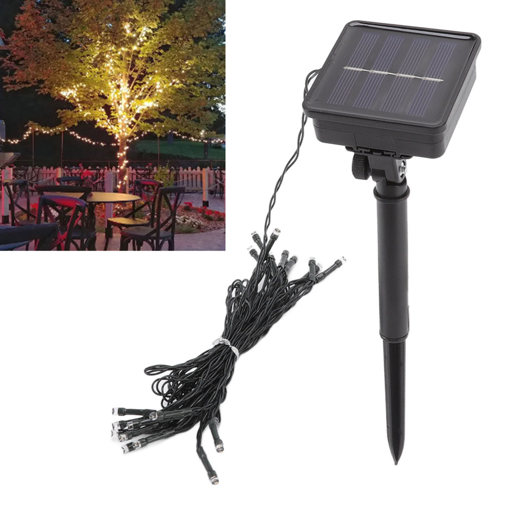 [EPAY] Solar String Light 5m 20 LED IP65 Waterproof Automatic For Patio ...