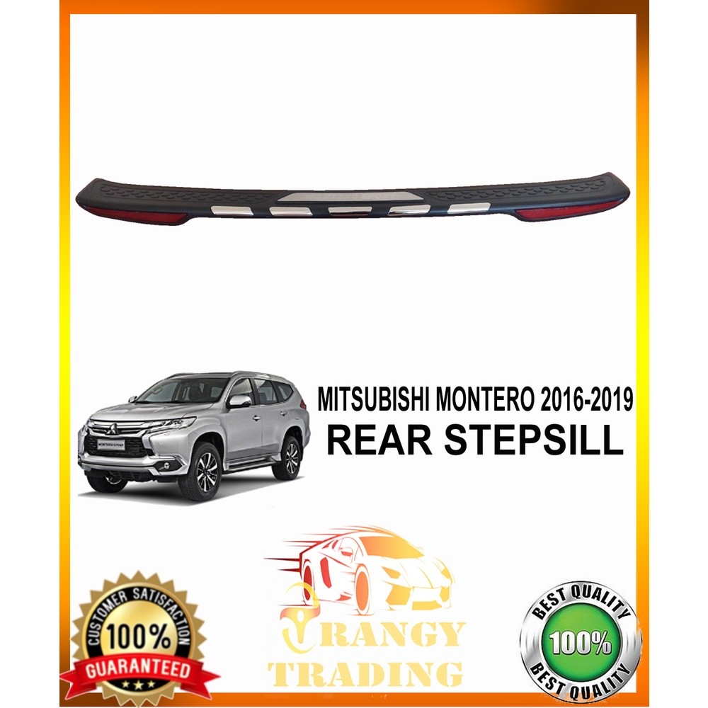 Mitsubishi Montero 2016 to 2019 OEM Rear Stepsill Black Chrome With ...