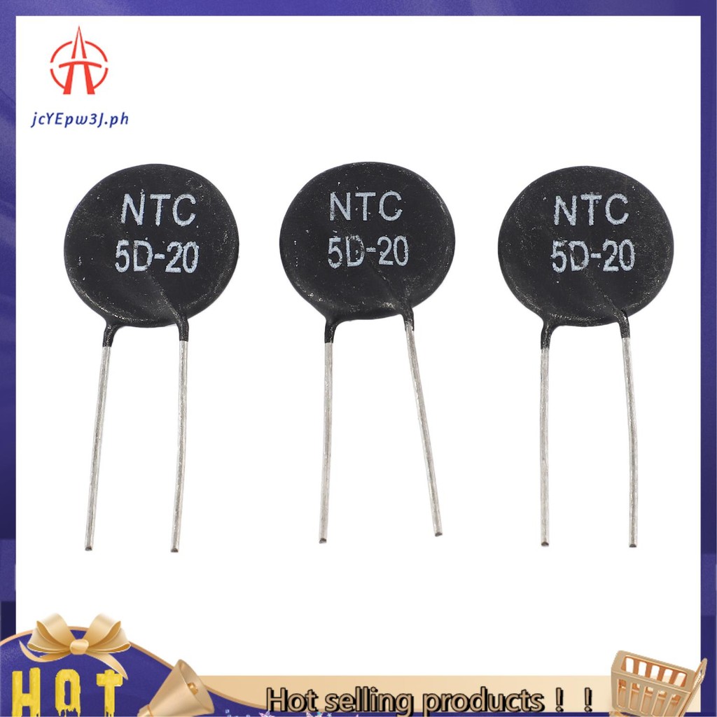 Aexit Sensing Inschakelstroombegrenzer Thermistor NTC 5D-20 5 Ohm Zwart Zilver Kleur
