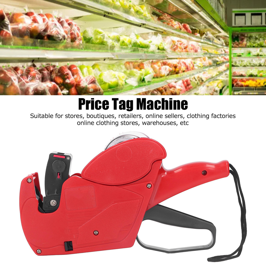 Labeling Machine Red Printer Plays Price Tag Machine Fully Automatic ...