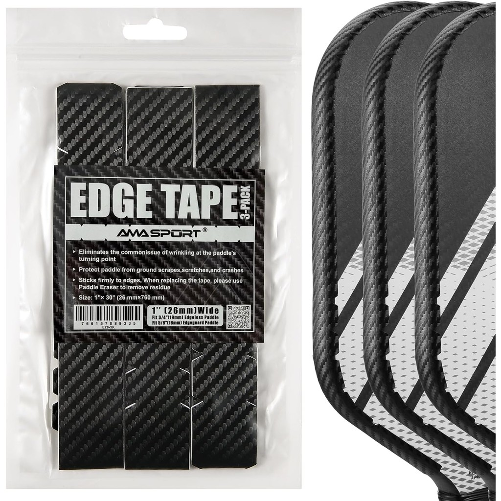 PICKLETECH Pickleball Paddle Protection Tape - Racket Edge Protection Tape -Fit