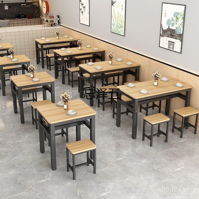 ws Dining Tables and Chairs Set Commercial Canteen Breakfast Restaurant ...