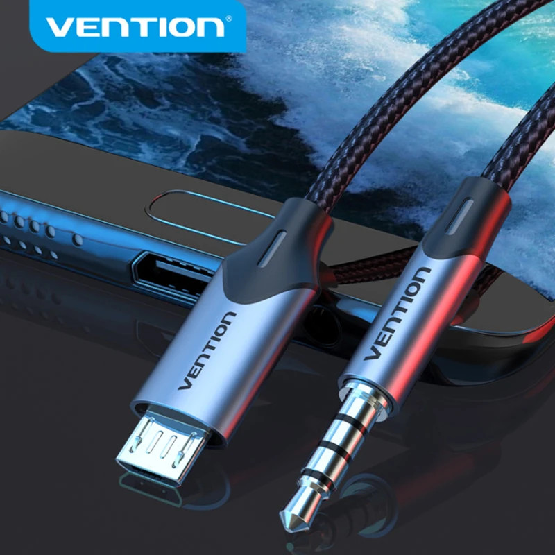 Vention Micro USB to 3.5mm Audio Cable for Hi-Fi Sound Card Microphone ...