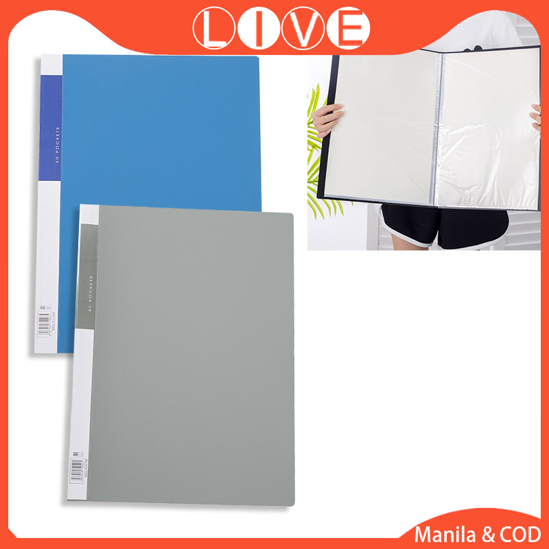 A3 Office data display book plastic file folder with pocket Clear book ...