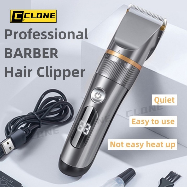 Cordless Hair Trimmer Clipper Barber Rechargeable Razor Power Display ...