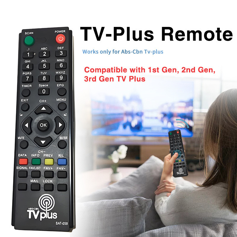 ABS-CBN SAT-059 TV Plus Remote ControlControl | Shopee Philippines