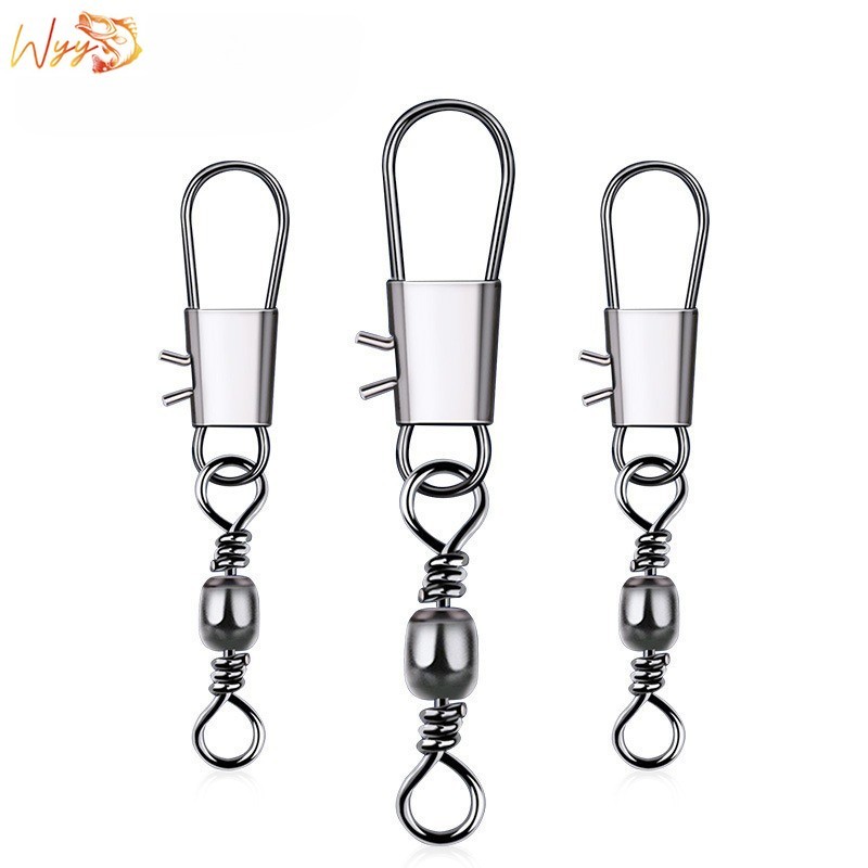 50Pcs Fishing Connector Pin Fishing Rolling Ball Bearing Barrel Swivel ...