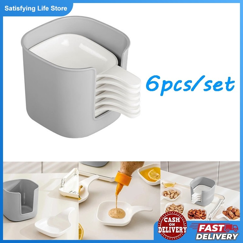 6PCS Sauce Serving Bowls With Stacked Storage Box Mini Dipping Bowls ...