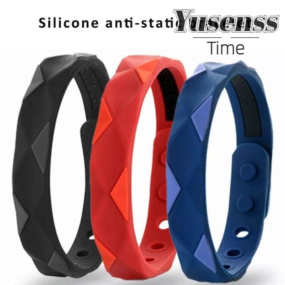 YUSENSS Silicone Bracelet Cuff Anti Fatigue Silica Gel Rubber Bangle ...