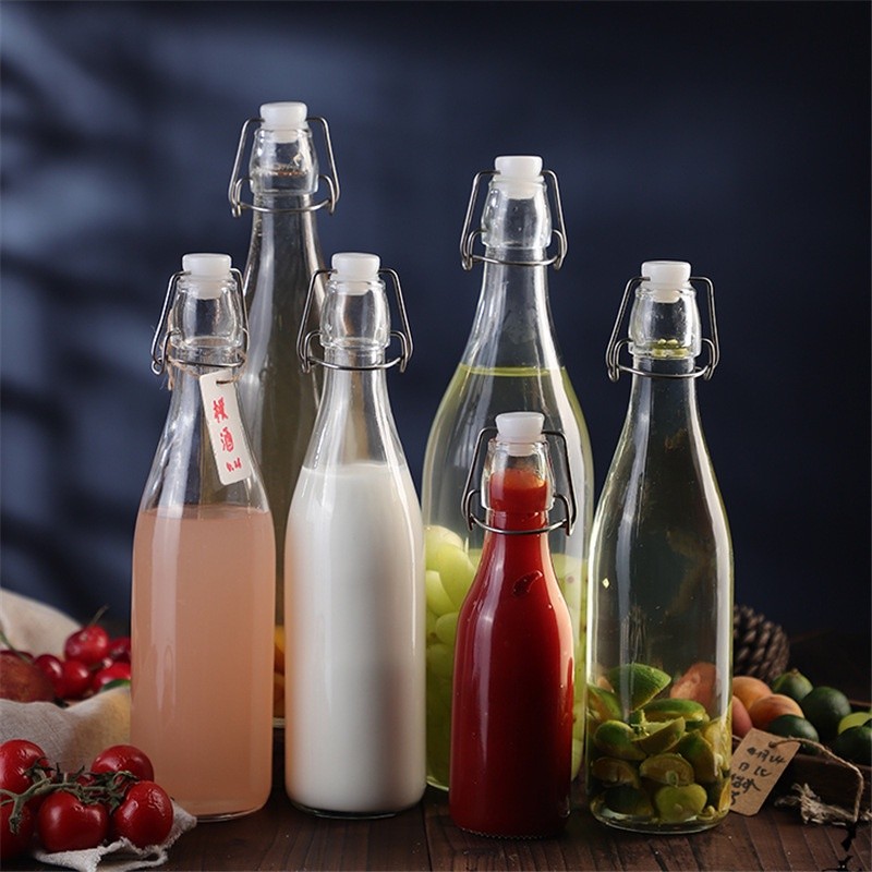 500m/1000ml/250ml Glass Bottle Airtight Leakproof Sealed Bottles ...