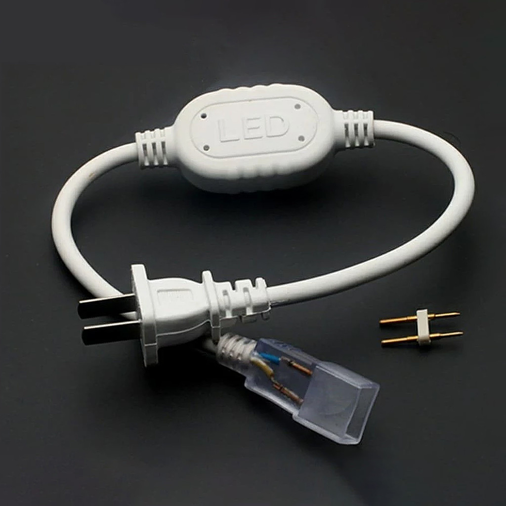 Ac Cord 220v for 9mm Led strip Light / EU PLUG /LED SOCKET ADAPTER ...