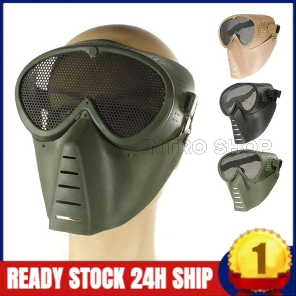 Mask Airsoft Protective Mask Paintball Black New LKJ | Shopee Philippines