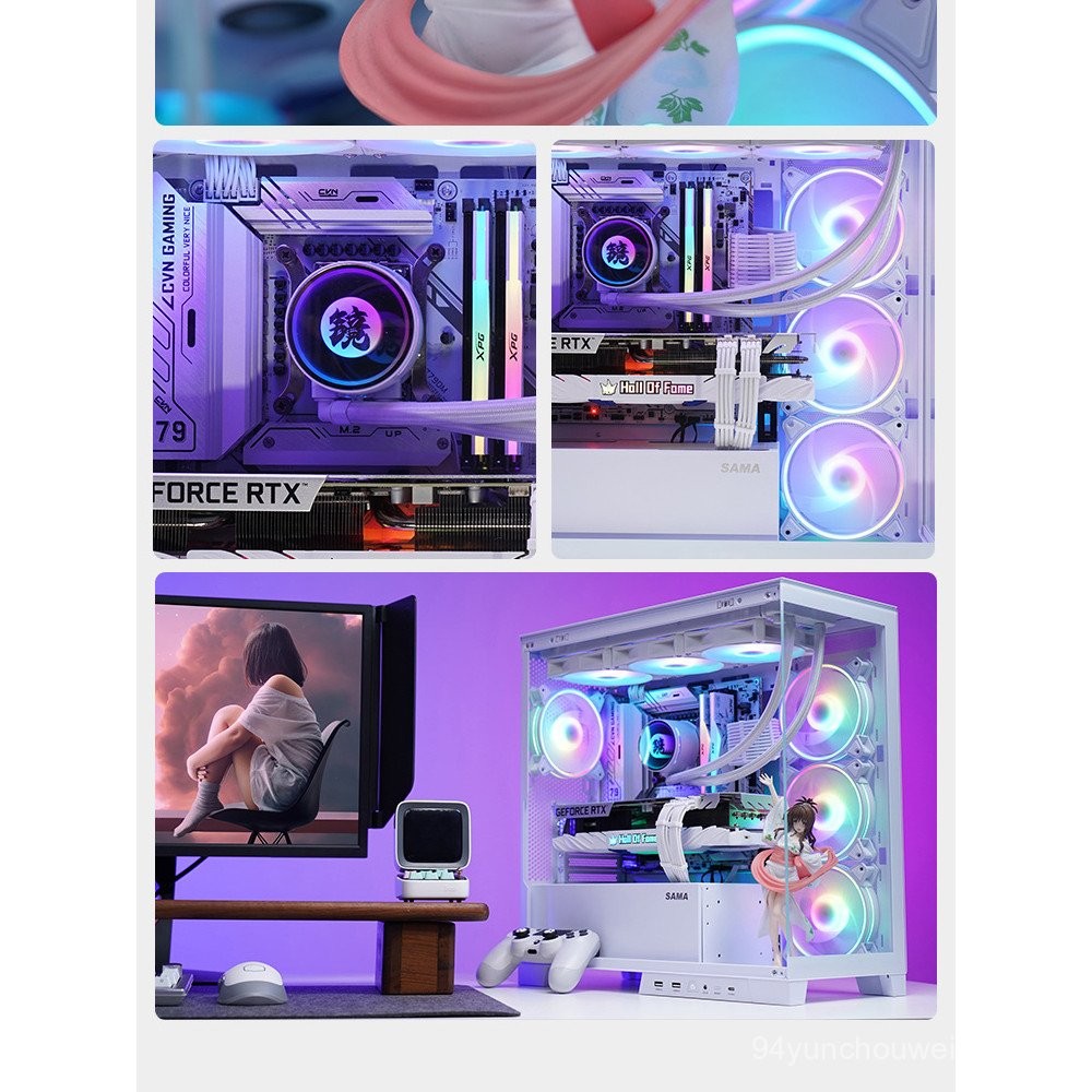 Xianma New Realm Pure White Sea View Room Chassis MATX Desktop Host ...