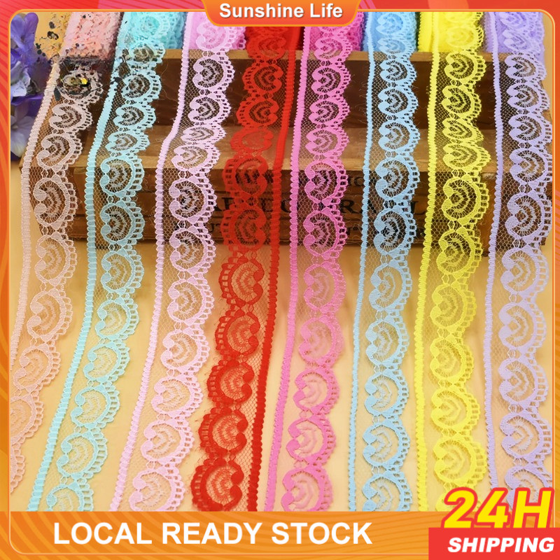 (5yards/roll) 23mm White Lace Trimming Ribbon, Lace Fabric Webbing ...