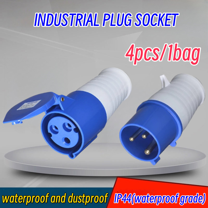 4pcs IP44 Industrial Plug Socket Waterproof Connector 3PIN 16A/32A ...
